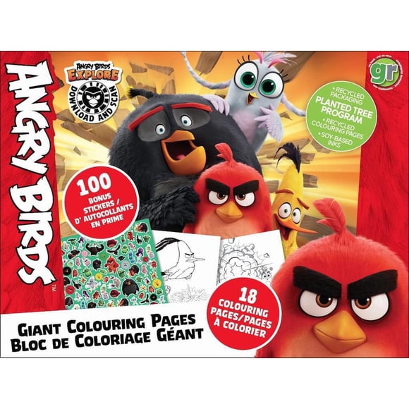 Angry Birds Giant Coloring Pad with Sticker