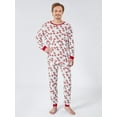 thumbnail image 4 of Elippeo Christmas Family Pajamas Matching Set Santa Claus Print Long Sleeve Tops and Pants Sleepwear, 4 of 10