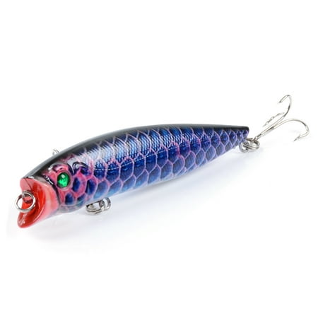 9.2cm 10.9g Artificial Top Water Fishing Lure 3D Eyes Hard Popper