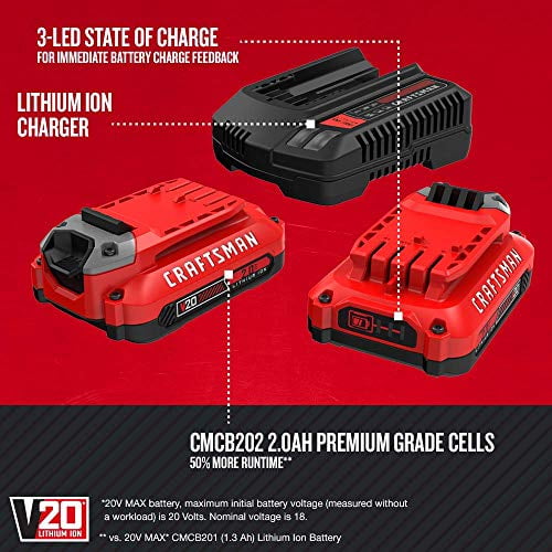 CRAFTSMAN V20 Battery \u0026 Charger Starter 