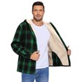thumbnail image 2 of GENTS BLISS Flannel Shirts for Men Plaid Button Up Men Shirts Fleece Hooded Men Jacket Coat with Pocket, 2 of 11