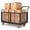 Black, variant on HOHYN Heavy Duty 1800 lbs Platform Truck with Cage, 5-in-1 Foldable Push Cart Dolly, Large Flatbed Hand Truck for Grocery, Laundry, Stall & Storage