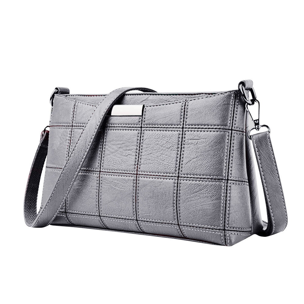 Women Handbag Leather Plaid Messenger bag Shoulder Small square package GY - 0 ...