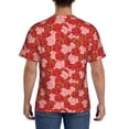 thumbnail image 3 of Vsdgher Rose Flowers Print Men's Dry Fit Mesh Athletic Shirts Moisture Wicking Tennis T-Shirt Tops, 3 of 9