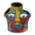 thumbnail image 1 of Maceta con forma de cabeza Zulema colorida para plantas escultura de resina, 1 of 8