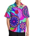 thumbnail image 3 of Blusas con gráficos de flores coloridas para hombres, ropa con estampado floral 3D brillante, camisas de playa, estética de vacaciones, Y2k, camisetas de manga corta para niños, 3 of 5