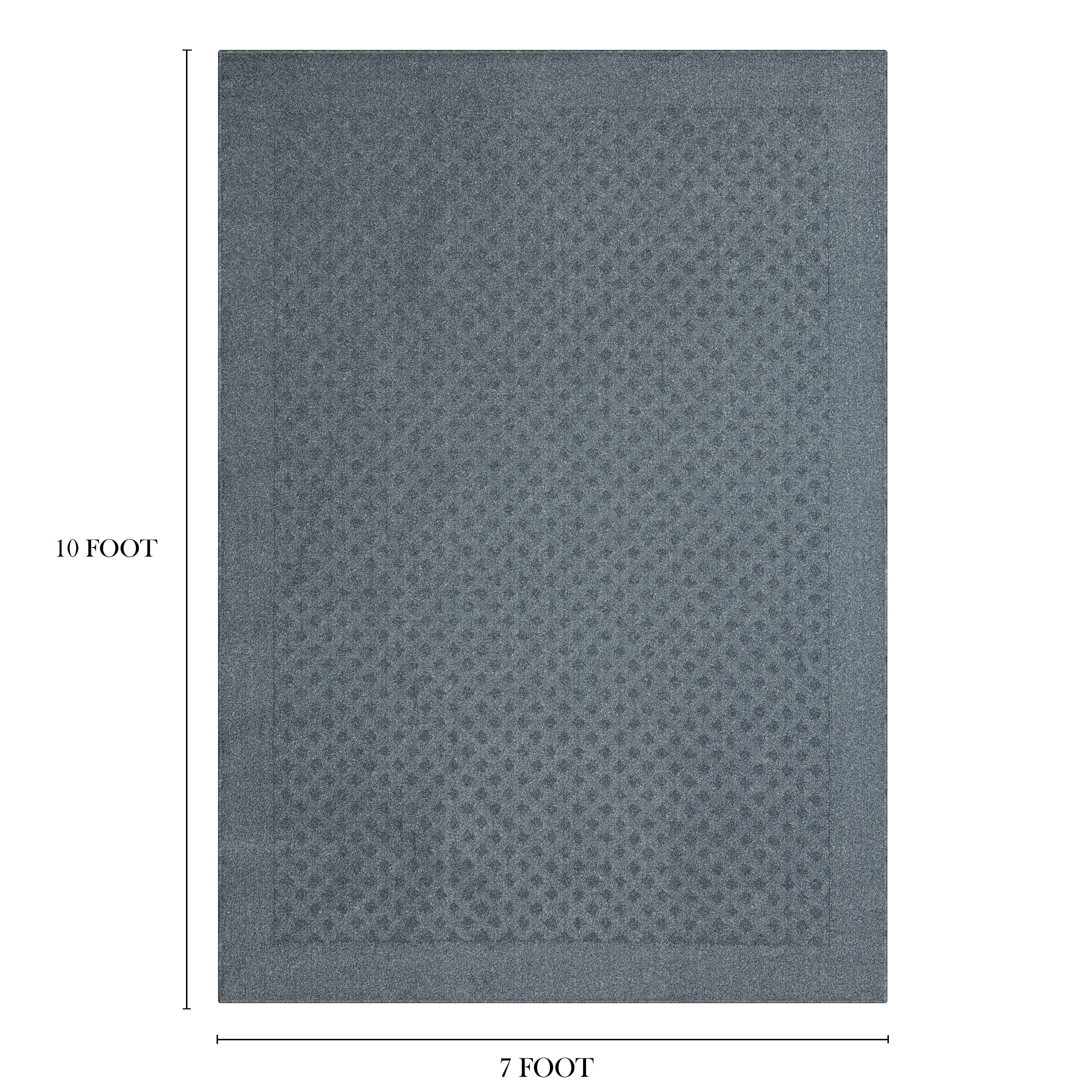 (2 pack) Mainstays Dylan Solid Diamond Olefin Navy Blue Indoor Area Rug, 7' x 10'