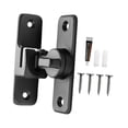 thumbnail image 1 of Cerradura para puerta corrediza de granero, pestillo para puerta de habitación con tornillos, puerta de armario profesional Negro, 1 of 9