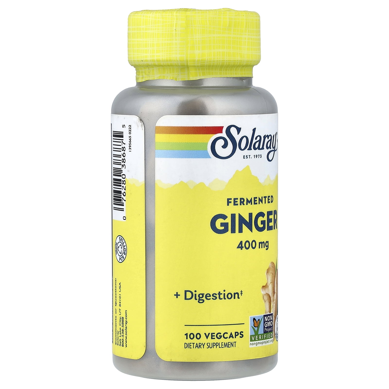 Solaray Fermented Ginger Root 400mg | 100 VegCaps