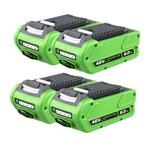 4Pack Replacement for Greenworks 40V 6.0Ah Lithium G-MAX Battery 29472 29462 29482 29252 2901319