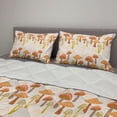 thumbnail image 2 of Mushroom Comforter & Sham Bedding Set, Striped or Dotted Organic Vegetation, 3 pcs Duvet Set Microfiber Filling Quilt, 5 Sizes, Pale Peach Umber Orange, by Ambesonne, 2 of 4