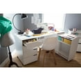 thumbnail image 3 of South Shore Crea Sewing Craft Table on Wheels, White, 3 of 6