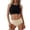 Beige, variant on Qingpeng Women Mid High Waist Seamless Briefs Plus Size Breathable Ice Silk Underwear Panties Size S-XL