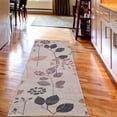 thumbnail image 2 of Floral Decorative Rug, Cartoon Style Arrangement of Fresh Spring Foliage with Abstract Dotted Line Stalks, Quality Carpet for Bedroom Dorm and Living Room, 6 Sizes, Pale Rose, by Ambesonne, 2 of 2