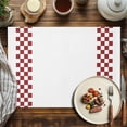 thumbnail image 2 of Placemats Set of 6, Red Check Plaid Place Mats Buffalo Farmhouse Style Pattern Tablemats Washable Placemat Table Decoration for Kitchen Table Dinner Party Home Decor Indoor Outdoor 13x19 Inch, 2 of 9