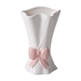 thumbnail image 2 of Bow Vase,Flower Vase for Home Decor,Ceramic Vases for Boho Style,Creative Flower Arrangement Container,6.5 Inch,Pink, 2 of 8