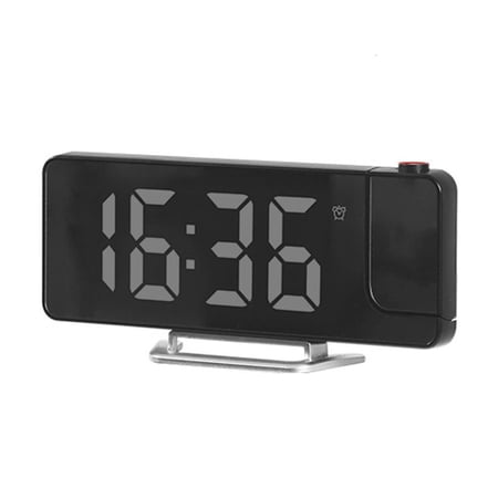 Tibvox LED Digital Projections Alarm Clock Electronic Alarm Clock with Projection