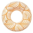 thumbnail image 3 of H2OGO! Comfort Plush Deluxe Swim Tube 46.5" x 46"  - Bestway,  Yellow & White, Inflatable Water Float, Built-In Cupholder,, Comfortable Pillow, 2 Way Valve Easy Inflate & Deflate, 3 of 9