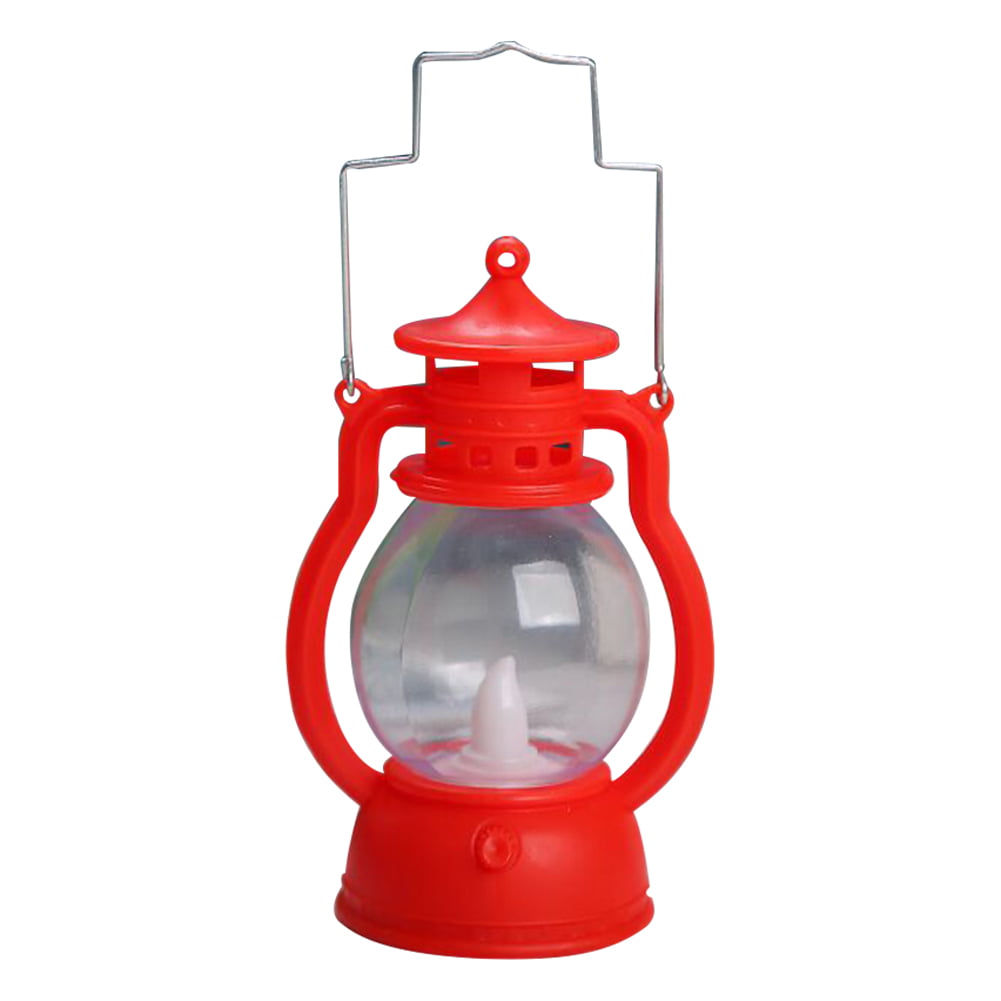 24-LED 8-1/2" Lantern with BONUS 12-LED  6"  Mini Lantern Red   2 Lanterns 