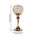 thumbnail image 4 of BIGTREE Crystal Sphere Candle Holder for Anniversary Celebration Gold 12.6", 4 of 7