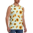 thumbnail image 2 of Daiia Vintage White Polka Dot Sunflower Printed Men's Tank Tops,Casual Soft Sleeveless Gym Muscle Shirts Bodybuilding Tee-3X-Large, 2 of 8
