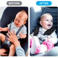 thumbnail image 5 of Fundas para correas de asiento de coche de bebé, cojín Universal suave para cinturón de seguridad para recién nacidos, bebés y niños (negro), 2 uds., 5 of 5