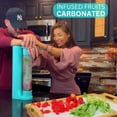 thumbnail image 2 of Fizzpod Máquina para hacer agua con gas, máquina para hacer refrescos con frutas infundidas, para carbonatar con botella de carbonatación de 1 litro, máquina para hacer agua con gas Seltzer, incluye 3, 2 of 5
