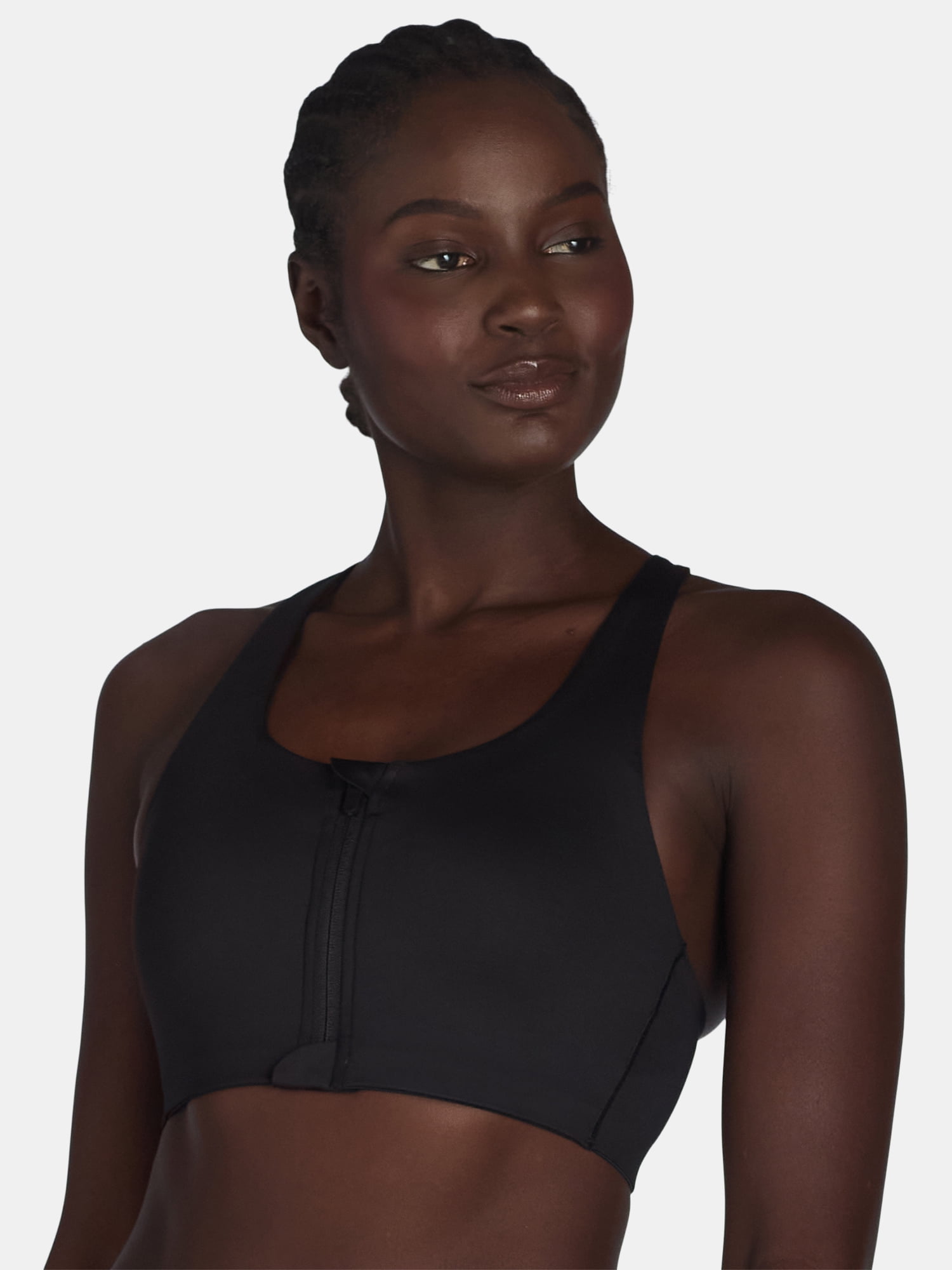 Women's High Support Zip Front Sports Bra, Sizes XS-XXXL