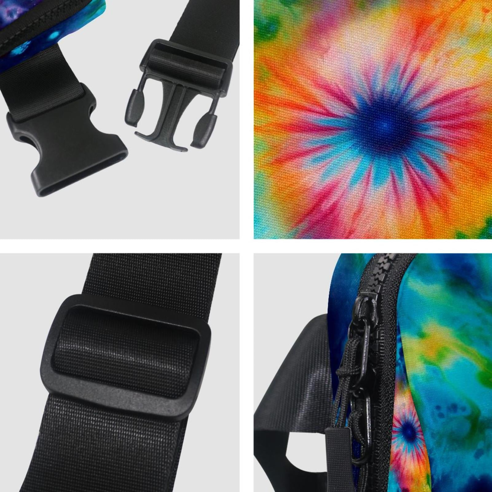 Tie-dye Money Belt Waist Bag Fanny Pack - Lightweight Adjustable with Extension Strap Unisex
