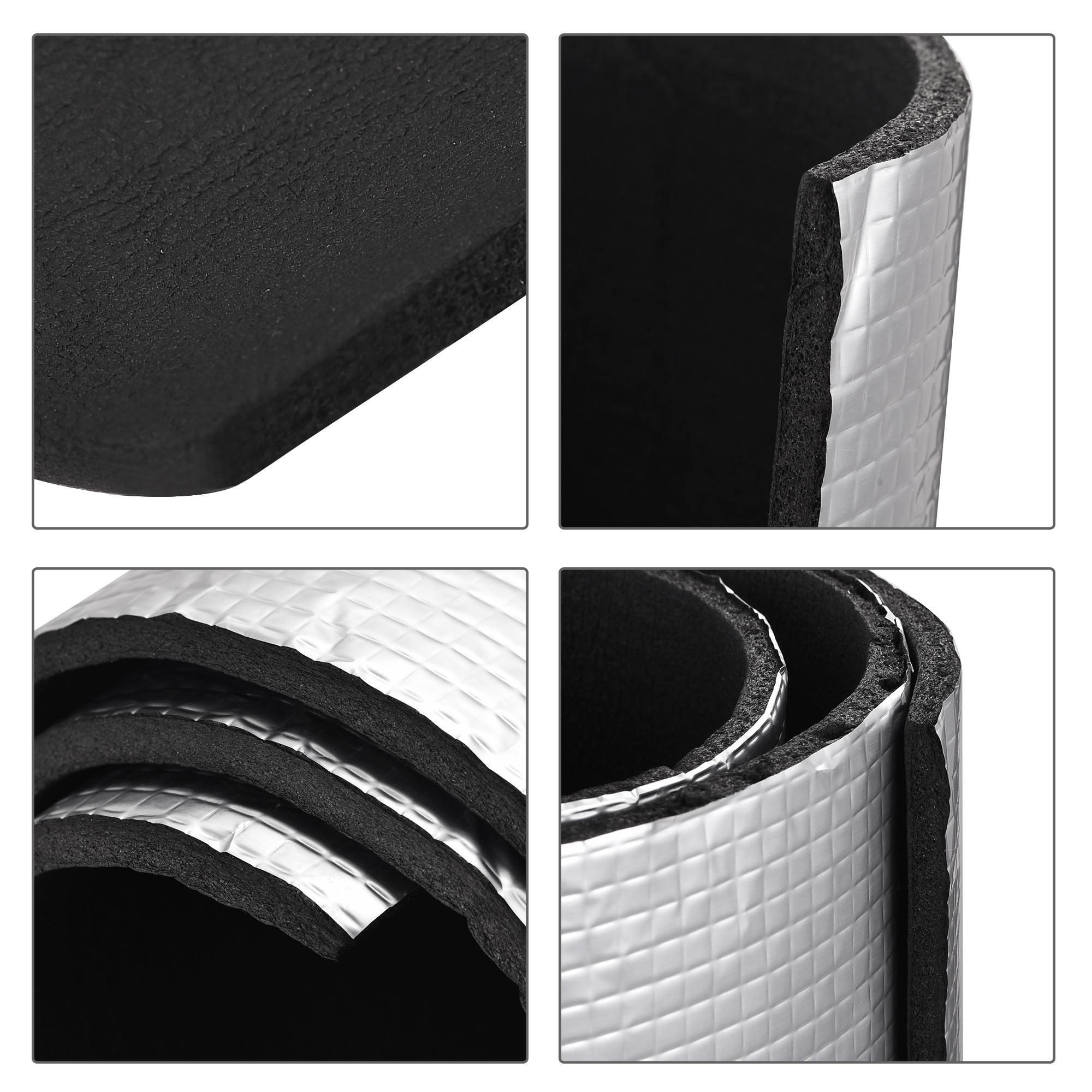 Uxcell 13.1ft x 1.6ft x 0.20'' Waterproof Insulation Sheet Rubber Foam 