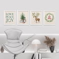 thumbnail image 3 of PixonSign Framed Wall Art Christmas Tree Wreath, Deer, Snowman Illustrations, Set of 4 Celebrations & Holidays Seasonal Wall Decor, Adhesive Canvas Poster, Modern Home Artwork - 11"x14" White, 3 of 5