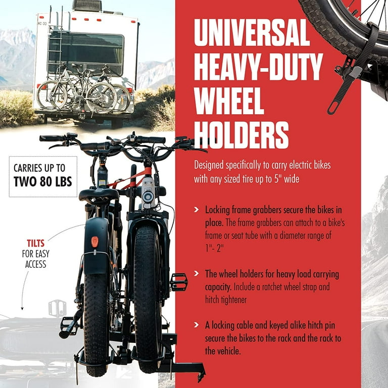 Hollywood HR1700 Sport Rider RV Hitch Mounted Bike Rack for Fat Electric Bikes Walmart