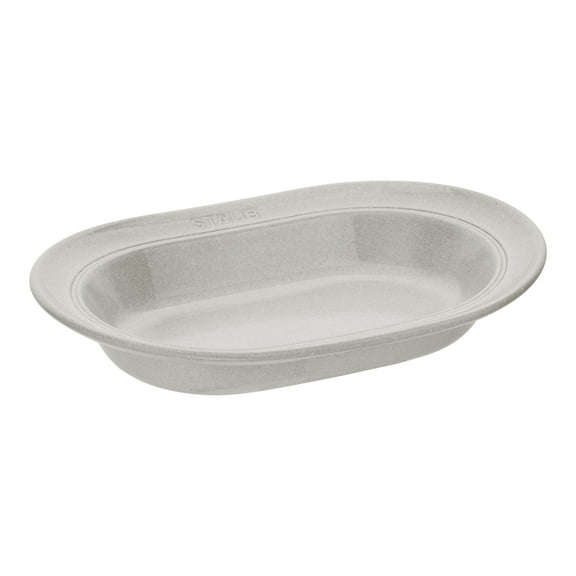 STAUB Dining Line 25 cm Ceramic Oval Serving Dish, White