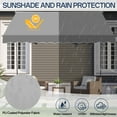 thumbnail image 4 of Ktaxon 9.8 x 3.9 Ft Retractable Patio Awning, Adjustable Polyester UV50 Sun Shade Shelter,  Water-Resistant and No Drilling Required Awning Canopy  for Deck, Balcony - Gray, 4 of 11