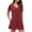 Red1, variant on ABATAB Womens Jumpsuits Wide Leg Summer Outfits Short Sleeve Beach Loose Fit Rompers V Neck Casual Dressy Jumpsuits