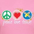 thumbnail image 3 of CafePress - Peace Love Teach Women's Dark T Shirt - Women's Traditional Fit Dark T-Shirt, 3 of 4