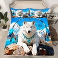 thumbnail image 2 of Homewish 3D Tribal Wolf Bed Sheets for Adult, Mystic Dream Catcher King Sheets, Southwestern Sheet Set, Lightweight Room Decor, 4-Piece, 2 of 7
