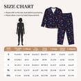 thumbnail image 4 of Honeii Games print Women's Pajama Sets Long Sleeve Button Down Sleepwear Nightwear Soft Pjs Lounge Sets-Small, 4 of 7