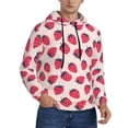 thumbnail image 2 of Fotbe Men's Hoodie with Strawberry Pattern - Kangaroo Pocket Pullover Hooded Sweatshirt, Perfect for Daily Wear, Travel, and Home-4X-Large, 2 of 7