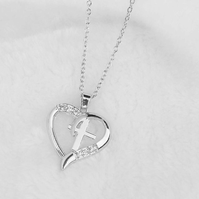 Colgante de cruz de corazón Yuxing Collar de diamantes de imitación cristal modelo 24242