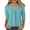 Tops-A473Green, variant on Blouses for Women Dressy Casual Solid Regular Fit V-Neck Work Tops 3/4 Sleeve Tops Pleated Pintuck Detail Business Office Professional Wear