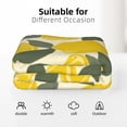 thumbnail image 6 of XMXT Throw Blanket, Yellow Fun Lemon Print Flannel Blanket for Bed Sofa, 50 x 70 inches, 6 of 9
