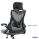 thumbnail image 4 of Silla de oficina ejecutiva ergonómica Styrka Giratoria Gerencial Color Gris, 4 of 6