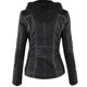 thumbnail image 2 of Women Motorcycle Hooded Pu Leather Biker Jacket Coat Outerwear, 2 of 2