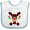 White and Blue, variant on Inktastic Cute Flannel Reindeer with Christmas Bulbs and Snowflakes Boys or Girls Baby Bib