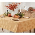 thumbnail image 6 of Newbridge Thanksgiving Gold Tremont Autumn Leaf Damask 60 x 144 inch Rectangle Fabric Tablecloth, 6 of 6