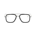 thumbnail image 2 of Tony Stark Aviator Sunglasses - Silver & Black Frame / Clear Lens, 2 of 6