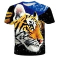 thumbnail image 1 of 2022 Hot Sale Tiger Children's 3D Printing Short Sleeve T-Shirt Summer O Neck Short Sleeve Fashion Casual Top Oversized T-Shirt5T Gong Bohan LED, 1 of 2