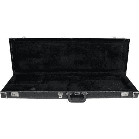 Fender Jaguar Bass Sunburst - Fender Standard Black Case for Precision Bass