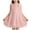 Pink, variant on Girls Glitter Dress Sleeveless Crew Neck Bow Strap Midi Dresses Sparky Sequin Trendy Casual Summer Outfits (2-3 Years, Pink)